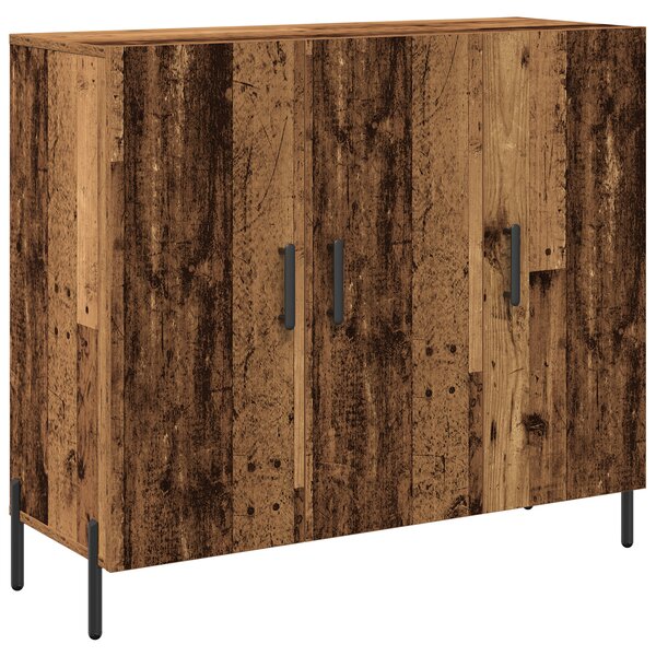 buffet vidaXL en bois vieilli 90x34x80 cm en bois d'ingénierie