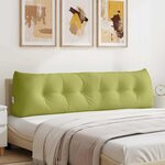 vidaXL Coussin de Dos Vert clair 180 x 24 x 50 cm tissu