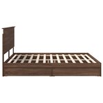 vidaXL Lit de Rangement Chêne brun 200 x 200 cm Bois d'ingénierie