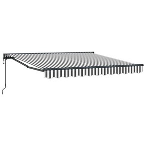 vidaXL Auvent Rétractable Anthracite et blanc 300x250 cm tissu