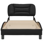 vidaXL Cadre de lit sans matelas Hvar noir 90x200 cm similicuir