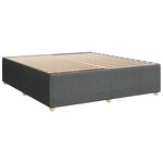 vidaXL Sommier à lattes de lit avec matelas Gris foncé 180x200cm Tissu