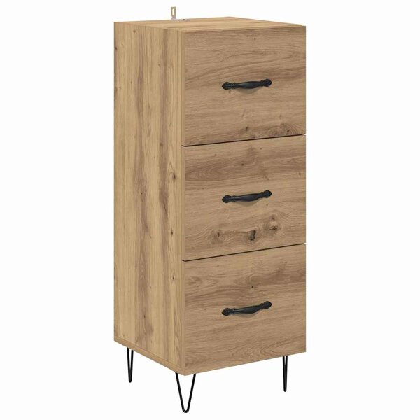 vidaXL Buffet chêne artisanal 34 x 34 5 x 90 cm Bois d'ingénierie