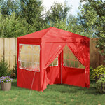 vidaXL Tente de fête Rouge 200 x 200 x 240 cm PE et acier