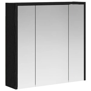 vidaXL Armoire Miroir de Salle de Bain Chêne noir 63 5 x 16 x 62 5 cm