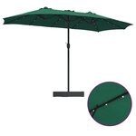 vidaXL Parasol de jardin Vert 385 x 209 x 244 cm tissu
