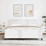 vidaXL Cadre de Lit avec Matelas Blanc 180 x 200 cm Faux cuir