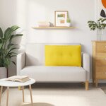 vidaXL Coussin de Dos Jaune clair 80 x 19 x 50 cm tissu