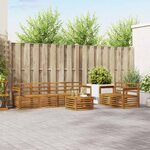 vidaXL Ensemble de canapés d'extérieur 7 Pièces Naturel