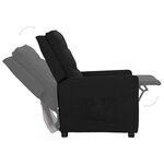 vidaXL Fauteuil inclinable Noir Tissu