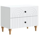 vidaXL Cabinet de chevet Blanc 62 x 34 5 x 48 cm Bois d'ingénierie