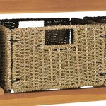 vidaXL Meuble de salle de bain avec 3 paniers Teck solide 132x45x75 cm
