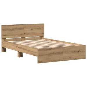 vidaXL Cadre de Lit Chêne artisanal 120 x 190 cm Bois d'ingénierie