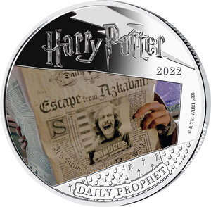 Monnaie en cupronickel g 31.1 (1 oz) millésime 2022 harry potter samoa cu-ni daily prophet