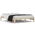 vidaXL Cadre de lit Bois de pin massif 160x200 cm