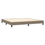 vidaXL Cadre de lit à ressorts taupe 200x200 cm tissu