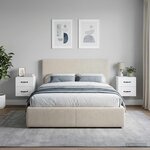 vidaXL Cabinet de chevet mural 2 pc Blanc 34 5 x 33 x 40 cm