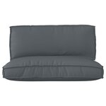 vidaXL Set de coussins de palette Tissu Oxford Anthracite