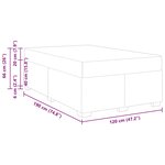 vidaXL Cadre de lit avec matelas Gris foncé 120 x 190 cm tissu