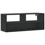 vidaXL Meuble TV noir 100x31x39 5 cm bois d'ingénierie et métal