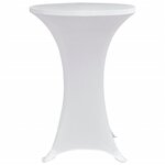 Vidaxl housses élastiques de table ø 60 cm blanc 4 pièces