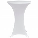 vidaXL Housses élastiques de table Ø 60 cm Blanc 4 Pièces