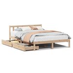 vidaXL Cadre de lit sans matelas 160x200 cm bois massif de pin