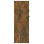 vidaXL Buffet avec 6 tiroirs Chêne fumé 50x34x96 cm Bois d'ingénierie