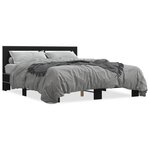 vidaXL Cadre de lit sans matelas noir 150x200 cm