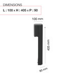 Console murale à visser soléa gris anthracite mat sablé ren 0206ms