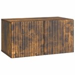 vidaXL Meuble TV mural 59 5 x 31 x 30 cm Chêne fumé Bois d'ingénierie