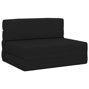 vidaXL Canapé-lit pliable Noir 100 x 80 x 60 cm Tissu