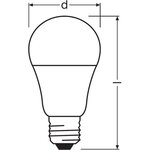 Osram ampoule star+ led standard daylight sensor 6w=40 e27