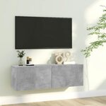 vidaXL Meuble TV Gris béton 100x30x30 cm Aggloméré