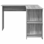 vidaXL Bureau d'angle avec étagère Gris Sonoma 140 x 113 5 x 75 cm