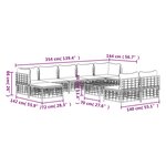vidaXL Salon de jardin 10 Pièces avec coussins anthracite résine tressée