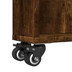 vidaXL Chariot de rangement étroit chêne fumé bois d'ingénierie