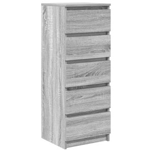 vidaXL Buffet avec tiroirs sonoma gris 37 5x35x99 cm bois d'ingénierie