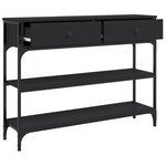 vidaXL Table console noir 100x25x75 cm bois d'ingénierie