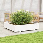 vidaXL Jardinière blanc 110x110x26 5 cm bois de pin massif