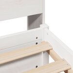 vidaXL Lit bibliothèque sans matelas blanc 90x200cm bois de pin massif