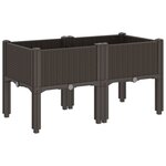 vidaXL Jardinière avec pieds marron 80x40x42 cm PP