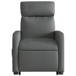 vidaXL Fauteuil inclinable Gris foncé Tissu