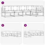 vidaXL Ensemble de canapés d'extérieur 4 pc Blanc et anthracite