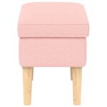 vidaXL Pouf Rose 55 x 35 x 41 cm Bouclé