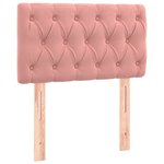 vidaXL Sommier à lattes de lit et matelas Rose 80x200 cm Velours