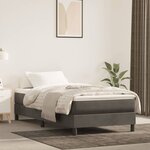 vidaXL Cadre de lit Gris foncé 80x200 cm Velours
