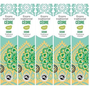 Encens indien au Cèdre 100 bâtonnets 45 min