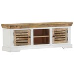 vidaXL Meuble TV 110x30x40 cm Bois massif de manguier