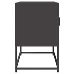 vidaXL Meuble TV noir 68x39x60 5 cm acier laminé à froid